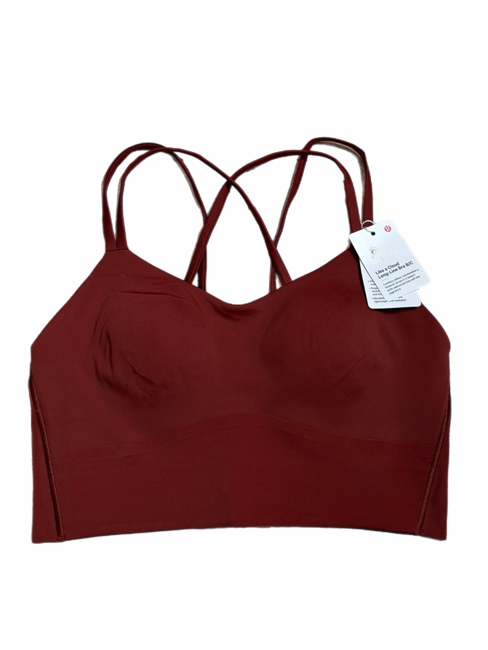 NWT Lululemon Like a Cloud Longline Bra *B/C Cup (Cranberry Charm) Size 6